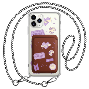 iPhone Magnetic Wallet Case - BTS Sticker Pack