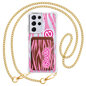 Android Magnetic Wallet Case - Barbie Zebra Pattern