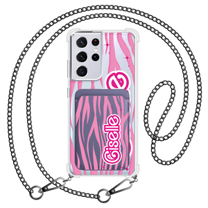 Android Magnetic Wallet Case - Barbie Zebra Pattern