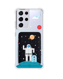 Android Magnetic Wallet Case - Blue Alien