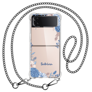 Android Flip / Fold Case - Blue Florals