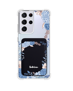 Android Magnetic Wallet Case - Blue Florals