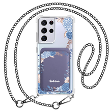 Load image into Gallery viewer, Android Magnetic Wallet Case - Blue Florals
