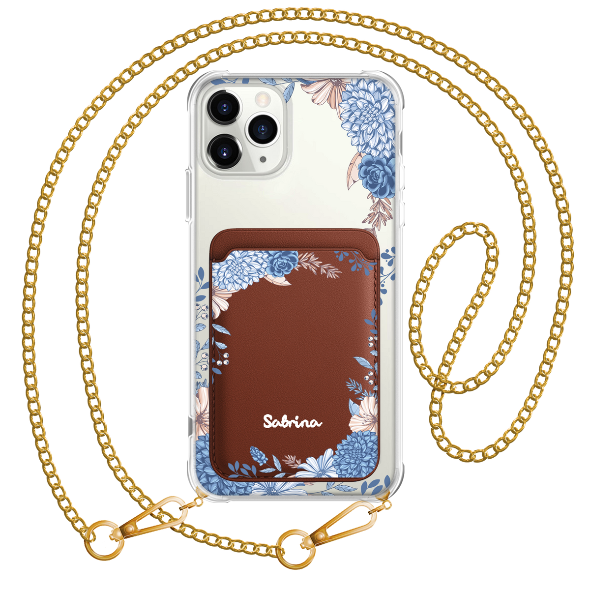 iPhone Magnetic Wallet Case - Blue Florals – Caseuphoria