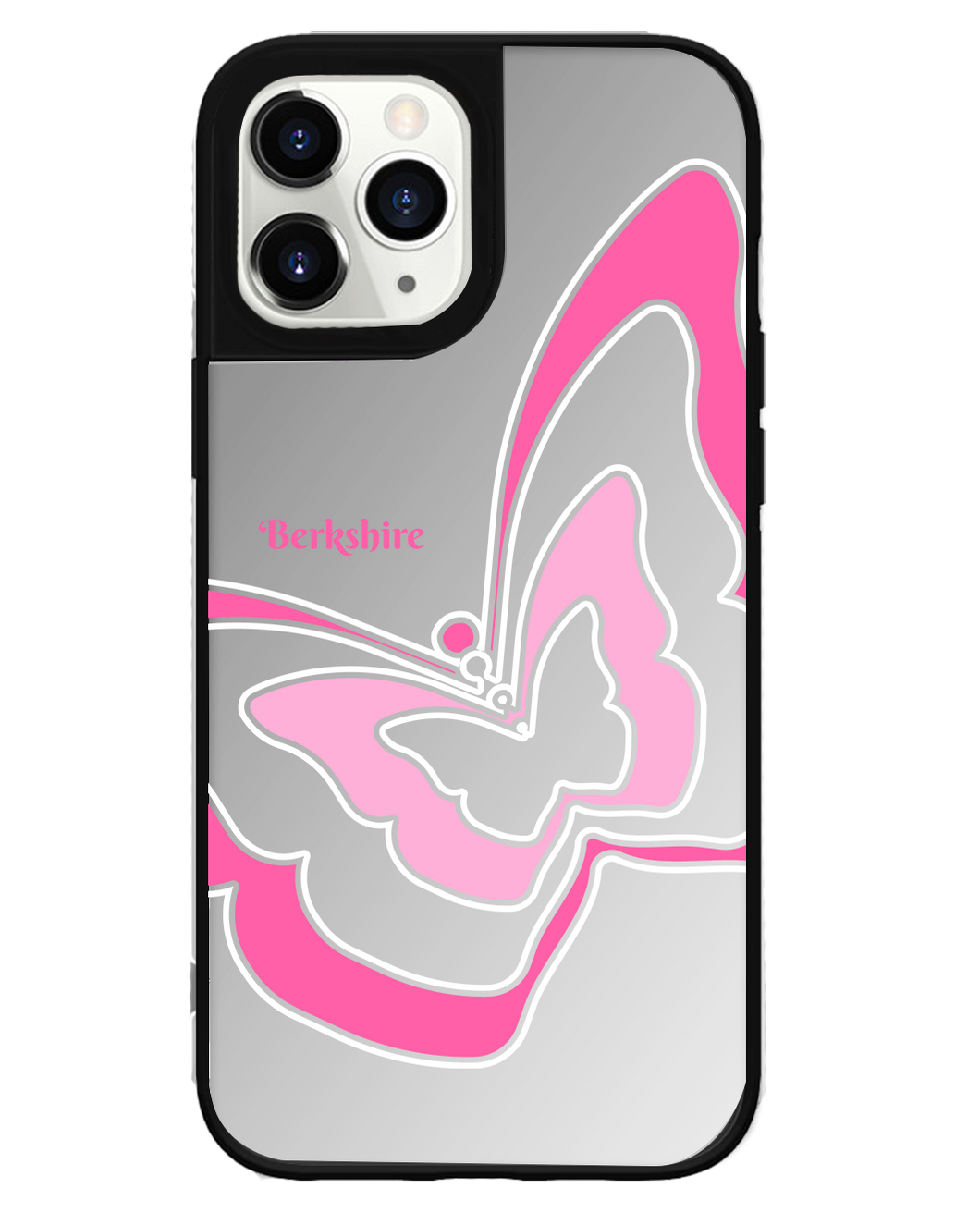 iPhone Mirror Grip Case -  Butterfly Mirror Pink