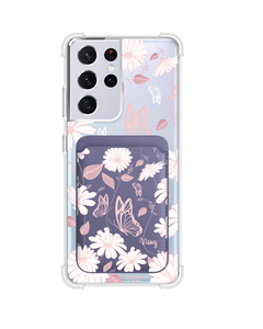 Android Magnetic Wallet Case - Butterfly & Daisy