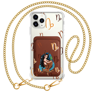 iPhone Magnetic Wallet Case - Capricorn