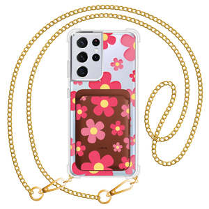 Android Magnetic Wallet Case - Daisy Blush