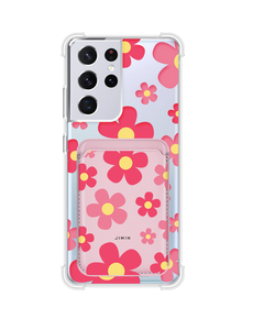 Android Magnetic Wallet Case - Daisy Blush