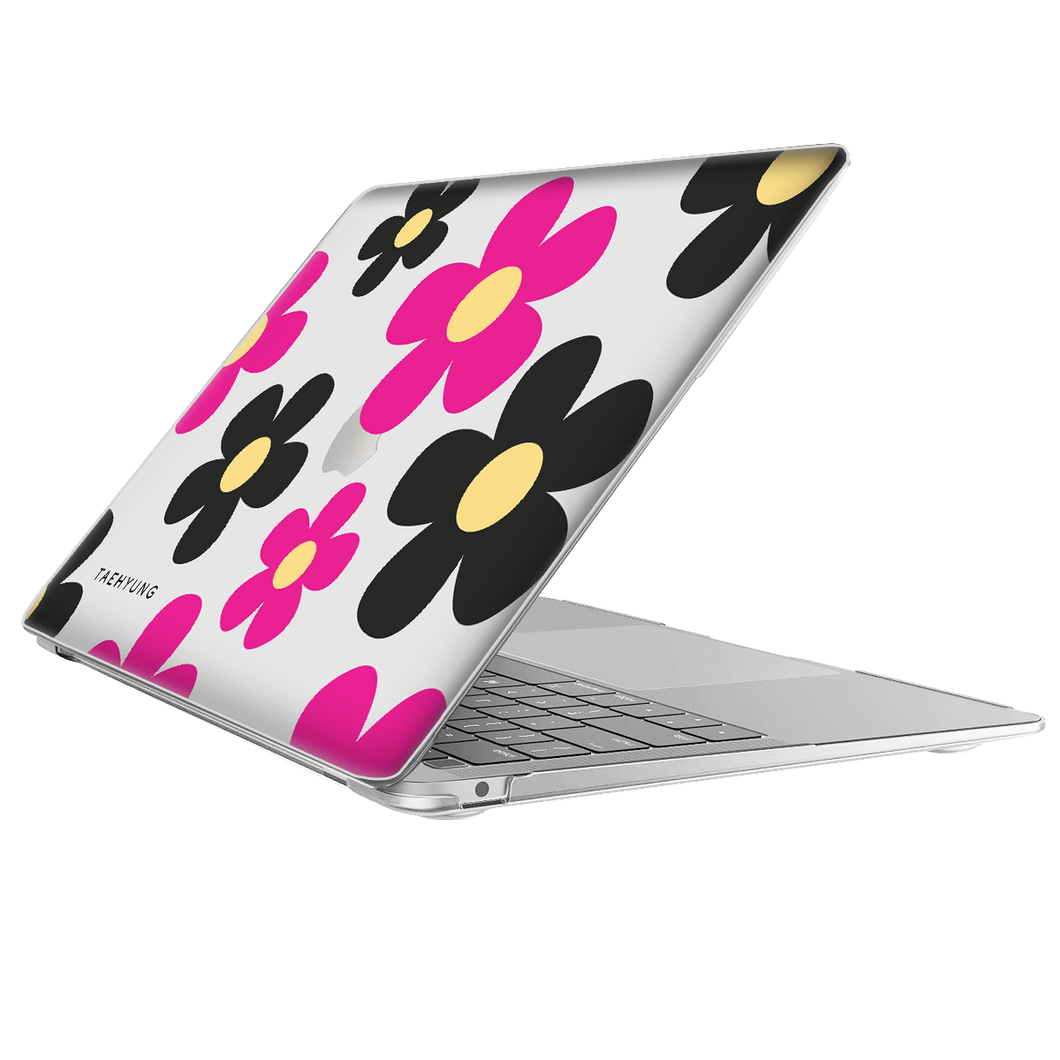 MacBook Snap Case - Daisy Hot Pink