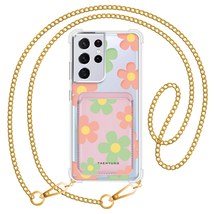 Android Magnetic Wallet Case - Daisy Spring