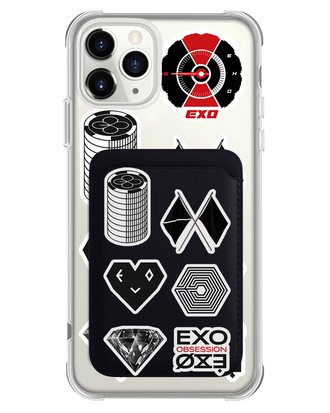 iPhone Magnetic Wallet Case - Exo Sticker Pack