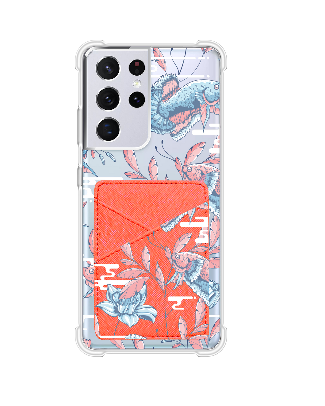 Android Phone Wallet Case - Fish & Floral 3.0