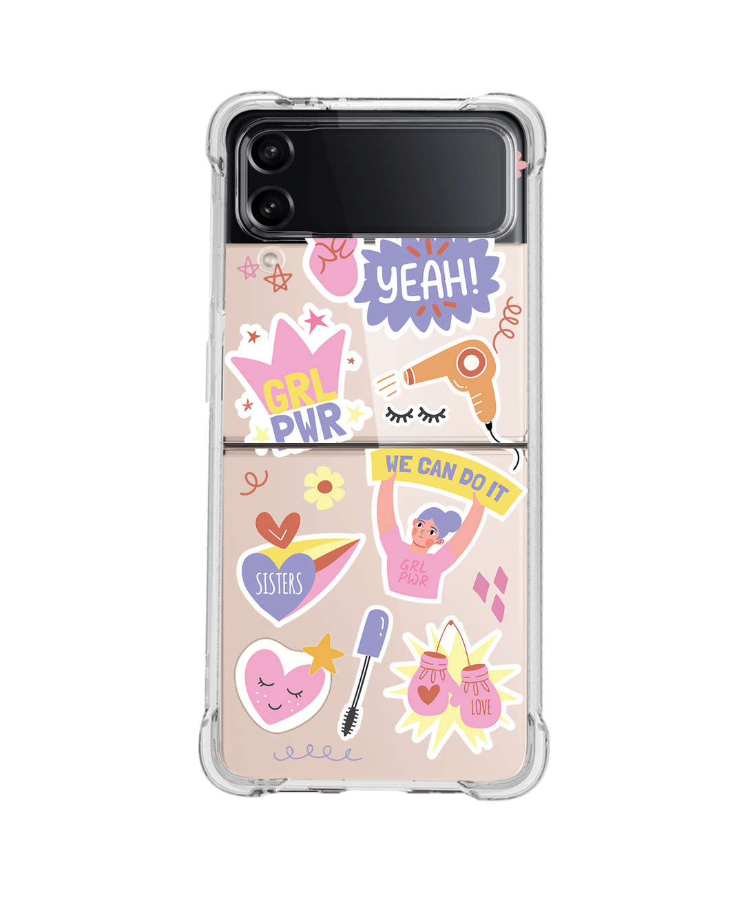 Android Flip / Fold Case - Girl Power Sticker Pack