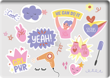 Load image into Gallery viewer, MacBook Snap Case - Girl Power Sticker Pack
