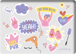 MacBook Snap Case - Girl Power Sticker Pack