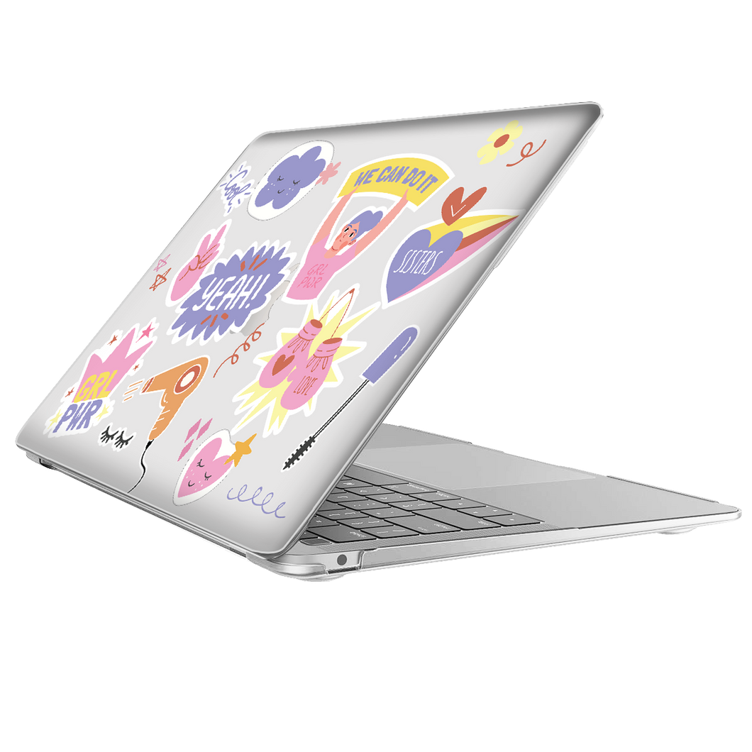 MacBook Snap Case - Girl Power Sticker Pack