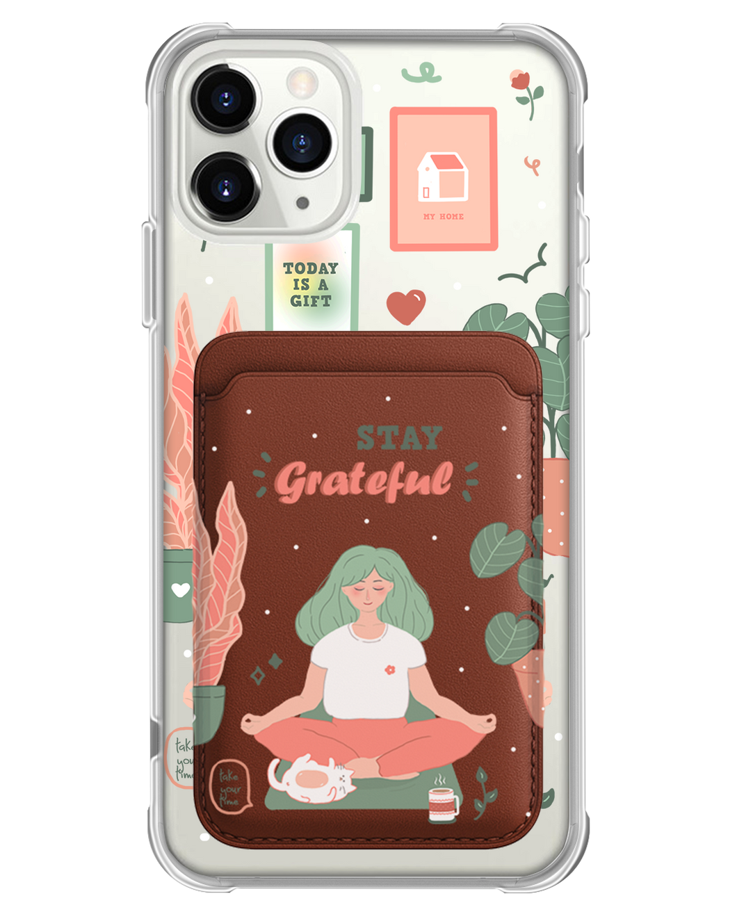 iPhone Magnetic Wallet Case - Grateful