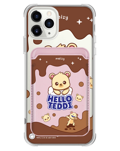iPhone Magnetic Wallet Case - Hello Teddy 1.0