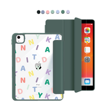 Load image into Gallery viewer, iPad Acrylic Flipcover - CUSTOM Monogram 2.0 Rainbow
