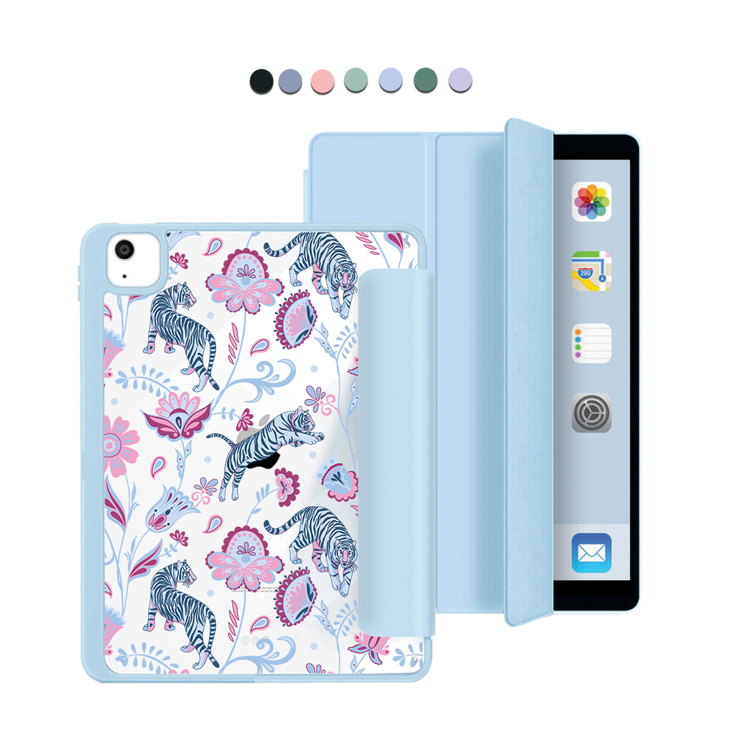 iPad Acrylic Flipcover - Tiger & Floral 3.0