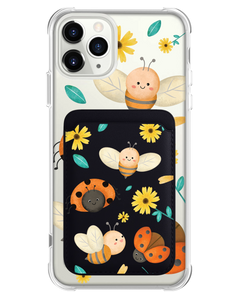 iPhone Magnetic Wallet Case - Lady Bug & Bee