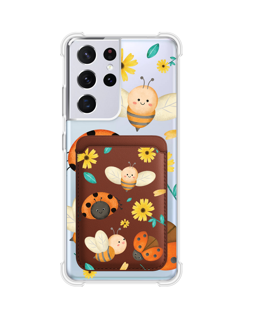 Android Magnetic Wallet Case - Lady Bug & Bee