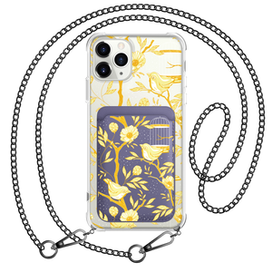 iPhone Magnetic Wallet Case - Lovebird Monochrome 2.0