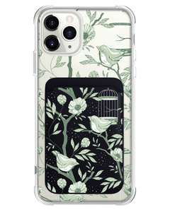 iPhone Magnetic Wallet Case - Lovebird Monochrome 4.0