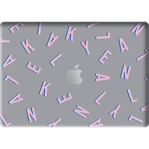 Macbook Snap Case - CUSTOM MONOGRAM Cotton Candy