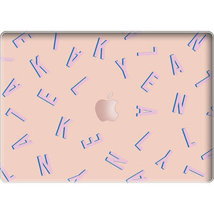 Macbook Snap Case - CUSTOM MONOGRAM Cotton Candy