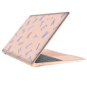 Macbook Snap Case - CUSTOM MONOGRAM Cotton Candy