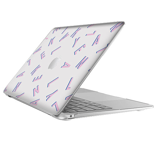 Macbook Snap Case - CUSTOM MONOGRAM Cotton Candy