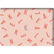 Load image into Gallery viewer, Macbook Snap Case - CUSTOM MONOGRAM Coral
