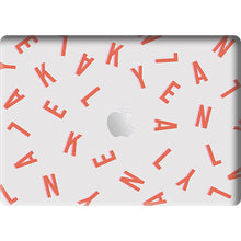 Load image into Gallery viewer, Macbook Snap Case - CUSTOM MONOGRAM Coral
