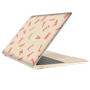 Macbook Snap Case - CUSTOM MONOGRAM Coral