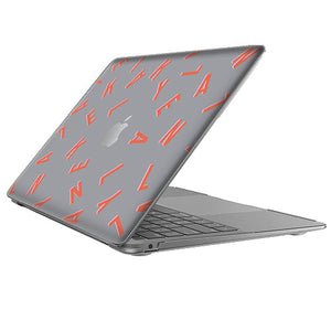 Macbook Snap Case - CUSTOM MONOGRAM Coral