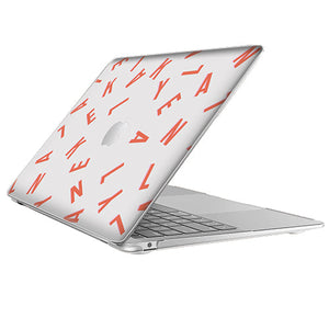 Macbook Snap Case - CUSTOM MONOGRAM Coral