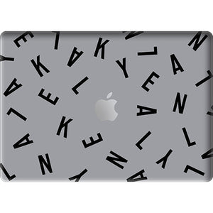 Macbook Snap Case - CUSTOM MONOGRAM Noir