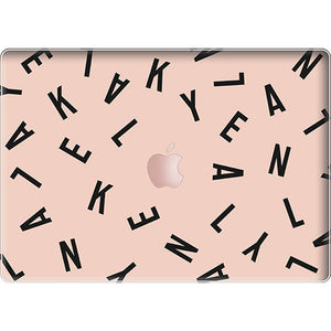 Macbook Snap Case - CUSTOM MONOGRAM Noir