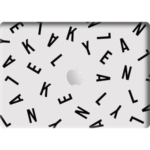 Macbook Snap Case - CUSTOM MONOGRAM Noir