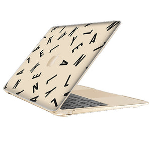 Macbook Snap Case - CUSTOM MONOGRAM Noir