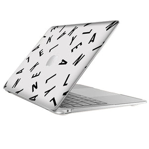 Macbook Snap Case - CUSTOM MONOGRAM Noir