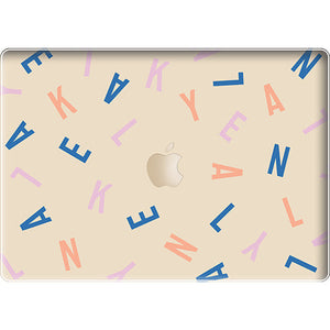 Macbook Snap Case - CUSTOM MONOGRAM Rainbow