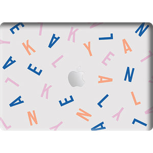 Macbook Snap Case - CUSTOM MONOGRAM Rainbow