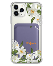 Load image into Gallery viewer, iPhone Magnetic Wallet Case - May Lily of the Valley
