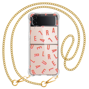 Android Flip / Fold Case - Monogram 1.0 Coral