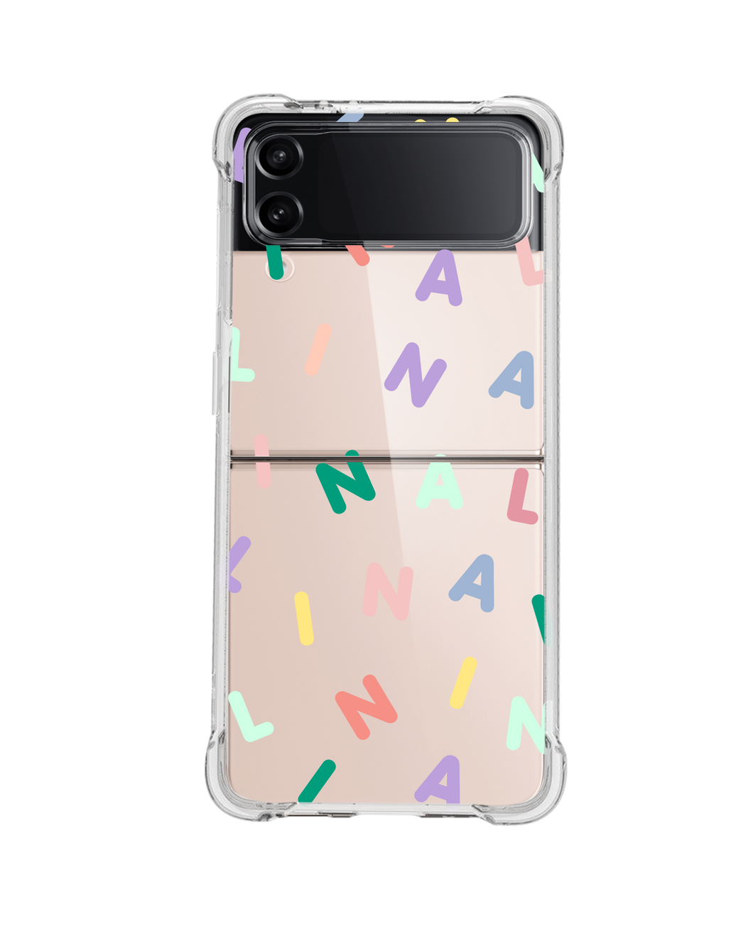 Android Flip / Fold Case - Monogram 2.0 Rainbow