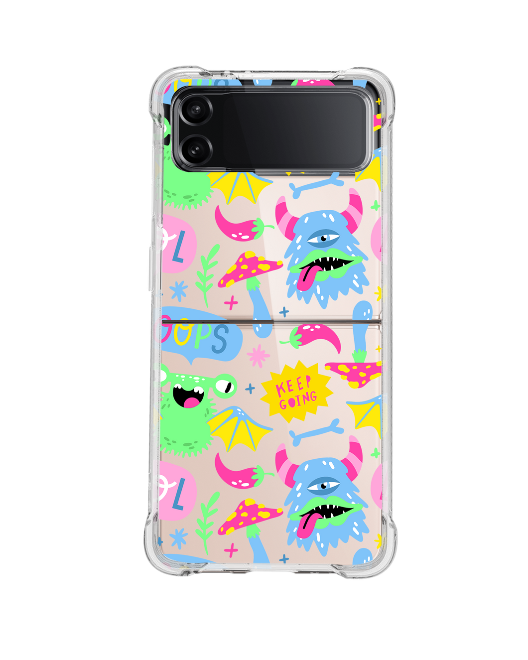 Android Flip / Fold Case - Monster Say Keep Going