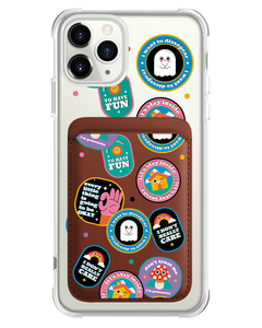 iPhone Magnetic Wallet Case - Monster Sticker Pack